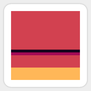 A pleasant incorporation of Licorice, Jazzberry Jam, Brick Red, Dark Peach and Butterscotch stripes. Sticker